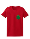 Leprechaun Peeking Out of Faux Pocket Womens Dark T-Shirt by TooLoud-Womens T-Shirt-TooLoud-Red-X-Small-Davson Sales