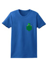 Leprechaun Peeking Out of Faux Pocket Womens Dark T-Shirt by TooLoud-Womens T-Shirt-TooLoud-Royal-Blue-X-Small-Davson Sales