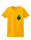 Leprechaun Peeking Out of Faux Pocket Womens T-Shirt by TooLoud-TooLoud-Gold-X-Small-Davson Sales