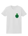 Leprechaun Peeking Out of Faux Pocket Womens T-Shirt by TooLoud-TooLoud-White-X-Small-Davson Sales