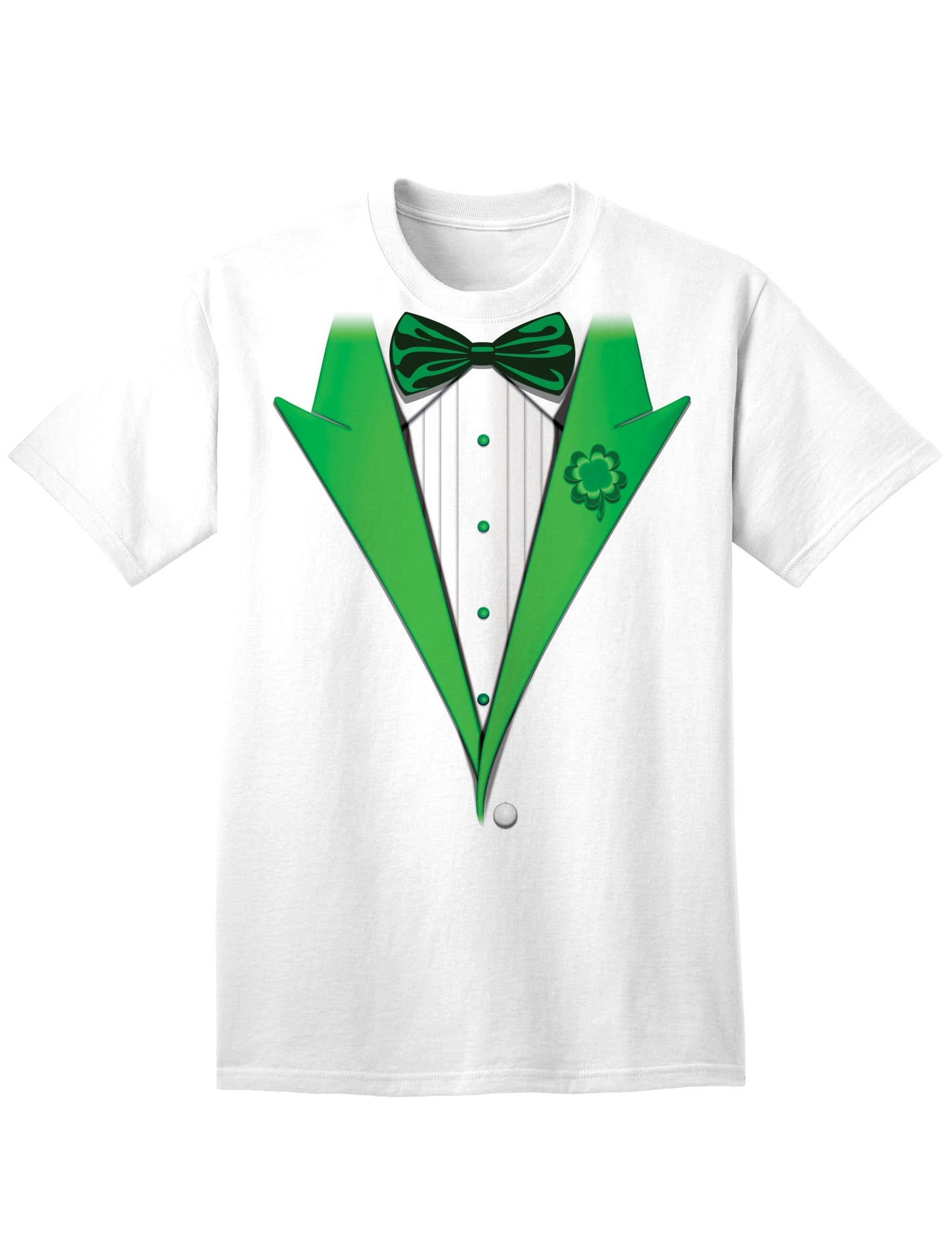 Leprechaun Tuxedo Adult Unisex St Patrick's Day T-Shirt-TooLoud-White-Small-Davson Sales