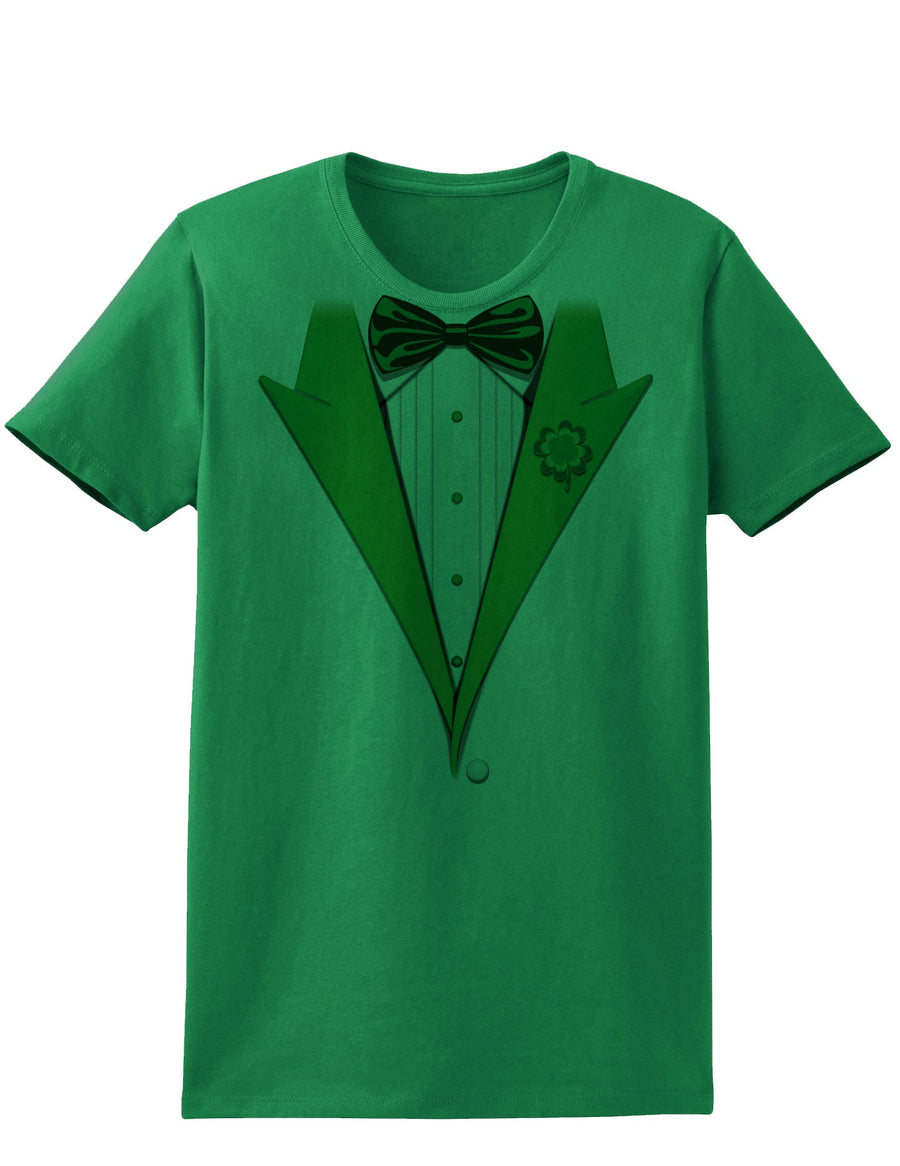 Leprechaun Tuxedo Adult Womens St. Patrick's Day T-Shirt-TooLoud-Ash Gray-Small-Davson Sales