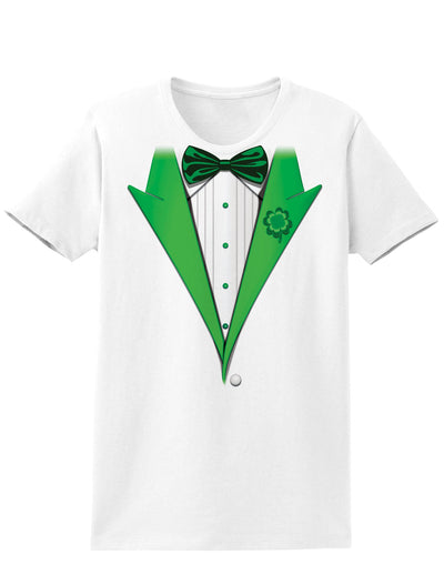 Leprechaun Tuxedo Adult Womens St. Patrick's Day T-Shirt-TooLoud-White-Small-Davson Sales