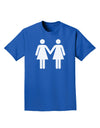 Lesbian Women Holding Hands LGBT Adult Dark T-Shirt-Mens T-Shirt-TooLoud-Royal-Blue-Small-Davson Sales