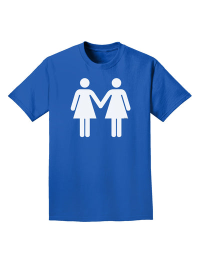 Lesbian Women Holding Hands LGBT Adult Dark T-Shirt-Mens T-Shirt-TooLoud-Royal-Blue-Small-Davson Sales