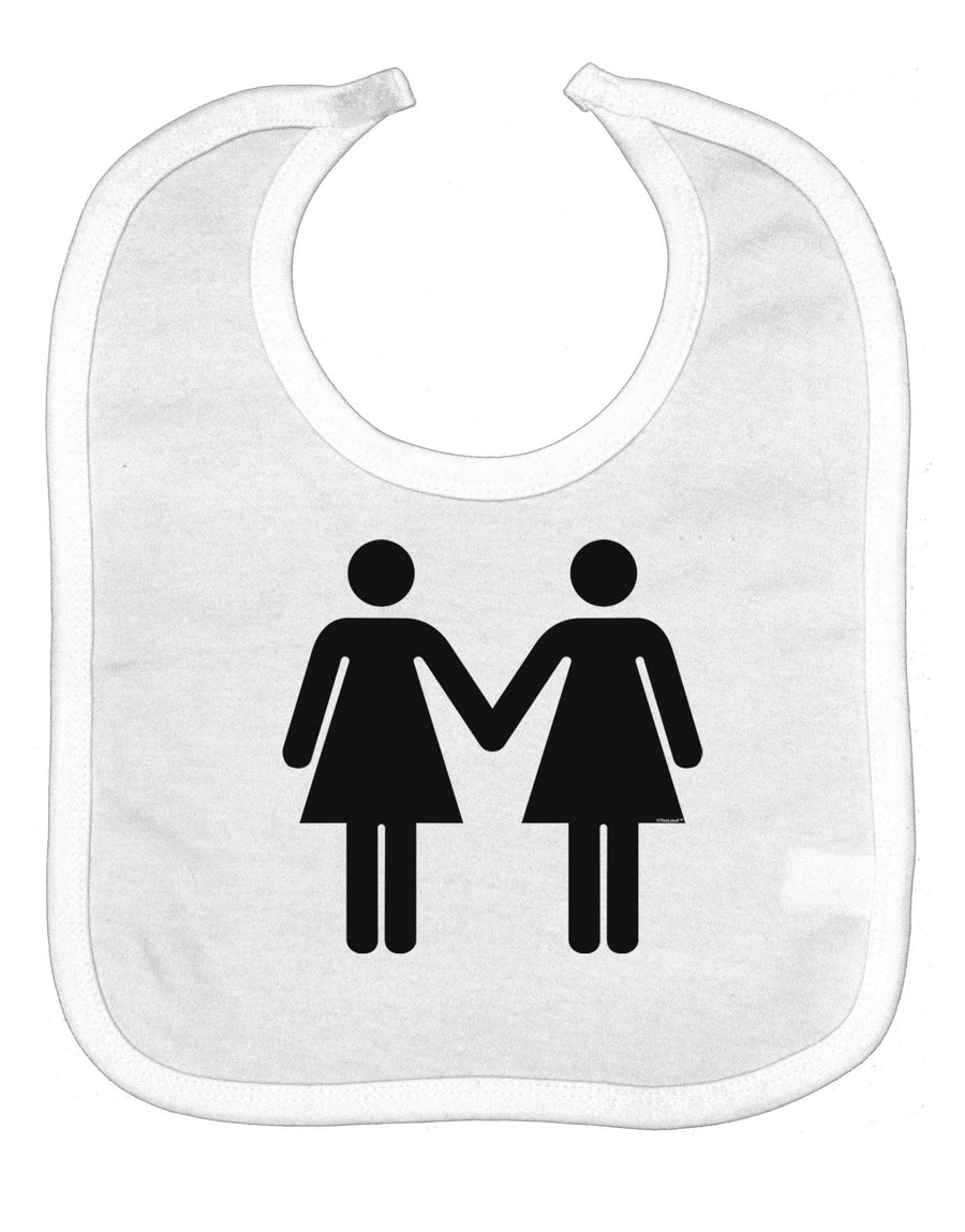 Lesbian Women Holding Hands LGBT Baby Bib