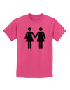 Lesbian Women Holding Hands LGBT Childrens T-Shirt-Childrens T-Shirt-TooLoud-Sangria-X-Small-Davson Sales