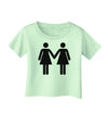 Lesbian Women Holding Hands LGBT Infant T-Shirt-Infant T-Shirt-TooLoud-Light-Green-06-Months-Davson Sales