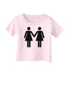 Lesbian Women Holding Hands LGBT Infant T-Shirt-Infant T-Shirt-TooLoud-Light-Pink-06-Months-Davson Sales