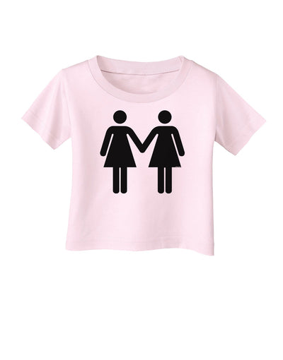 Lesbian Women Holding Hands LGBT Infant T-Shirt-Infant T-Shirt-TooLoud-Light-Pink-06-Months-Davson Sales