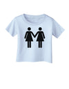 Lesbian Women Holding Hands LGBT Infant T-Shirt-Infant T-Shirt-TooLoud-Light-Blue-06-Months-Davson Sales