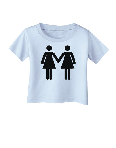 Lesbian Women Holding Hands LGBT Infant T-Shirt-Infant T-Shirt-TooLoud-Light-Blue-06-Months-Davson Sales