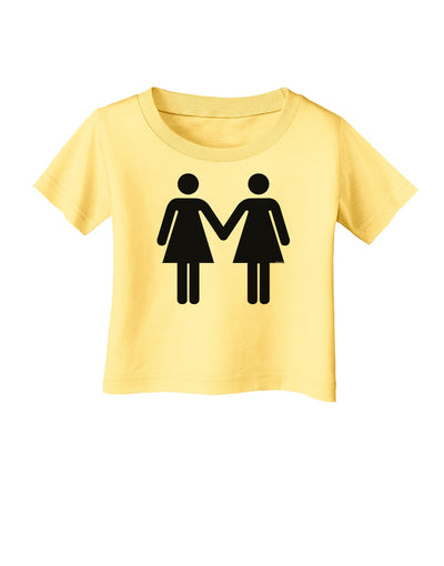 Lesbian Women Holding Hands LGBT Infant T-Shirt-Infant T-Shirt-TooLoud-Daffodil-Yellow-06-Months-Davson Sales