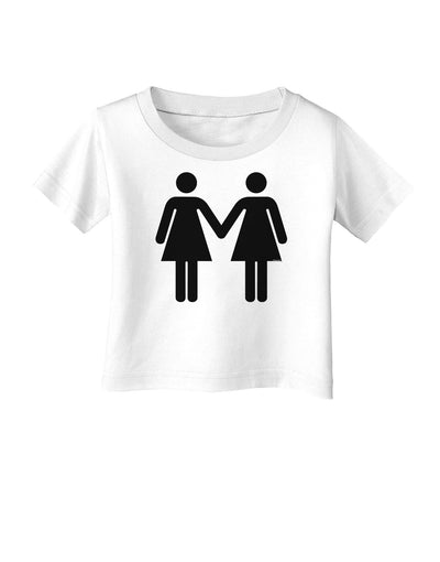 Lesbian Women Holding Hands LGBT Infant T-Shirt-Infant T-Shirt-TooLoud-White-06-Months-Davson Sales