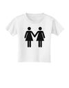 Lesbian Women Holding Hands LGBT Toddler T-Shirt-Toddler T-Shirt-TooLoud-White-2T-Davson Sales