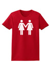 Lesbian Women Holding Hands LGBT Womens Dark T-Shirt-TooLoud-Red-X-Small-Davson Sales