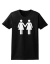 Lesbian Women Holding Hands LGBT Womens Dark T-Shirt-TooLoud-Black-X-Small-Davson Sales