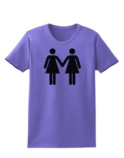 Lesbian Women Holding Hands LGBT Womens T-Shirt-Womens T-Shirt-TooLoud-Violet-X-Small-Davson Sales