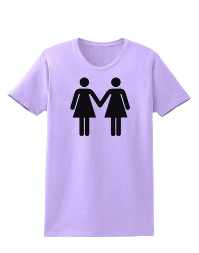 Lesbian Women Holding Hands LGBT Womens T-Shirt-Womens T-Shirt-TooLoud-Lavender-X-Small-Davson Sales