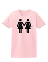 Lesbian Women Holding Hands LGBT Womens T-Shirt-Womens T-Shirt-TooLoud-PalePink-X-Small-Davson Sales