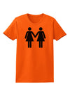 Lesbian Women Holding Hands LGBT Womens T-Shirt-Womens T-Shirt-TooLoud-Orange-X-Small-Davson Sales