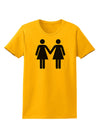 Lesbian Women Holding Hands LGBT Womens T-Shirt-Womens T-Shirt-TooLoud-Gold-X-Small-Davson Sales