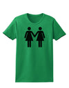 Lesbian Women Holding Hands LGBT Womens T-Shirt-Womens T-Shirt-TooLoud-Kelly-Green-X-Small-Davson Sales