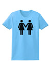 Lesbian Women Holding Hands LGBT Womens T-Shirt-Womens T-Shirt-TooLoud-Aquatic-Blue-X-Small-Davson Sales