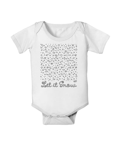 Let It Snow Falling Snowflakes - Christmas Baby Romper Bodysuit-Baby Romper-TooLoud-White-06-Months-Davson Sales