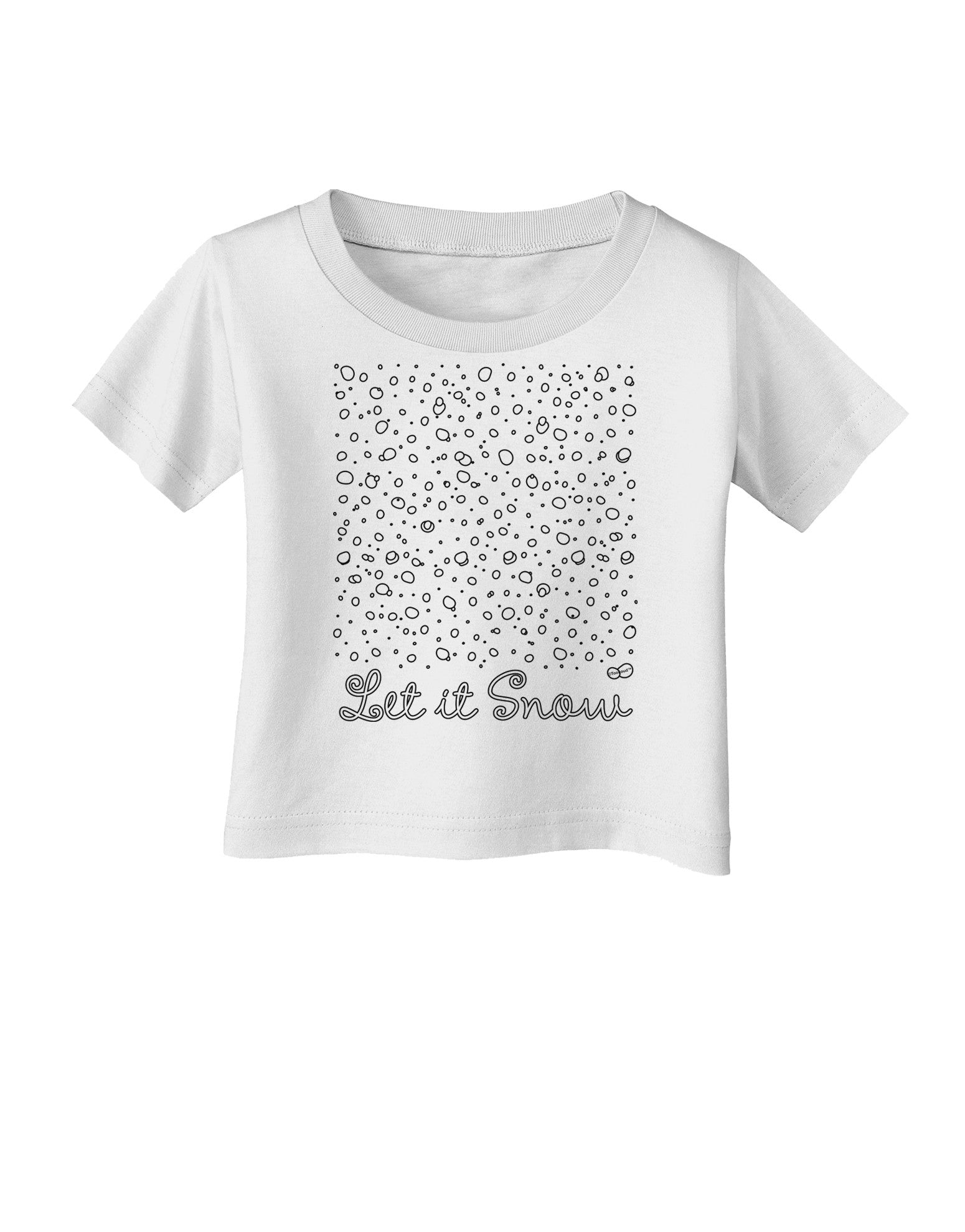Let It Snow Falling Snowflakes - Christmas Infant T-Shirt-Infant T-Shirt-TooLoud-White-06-Months-Davson Sales