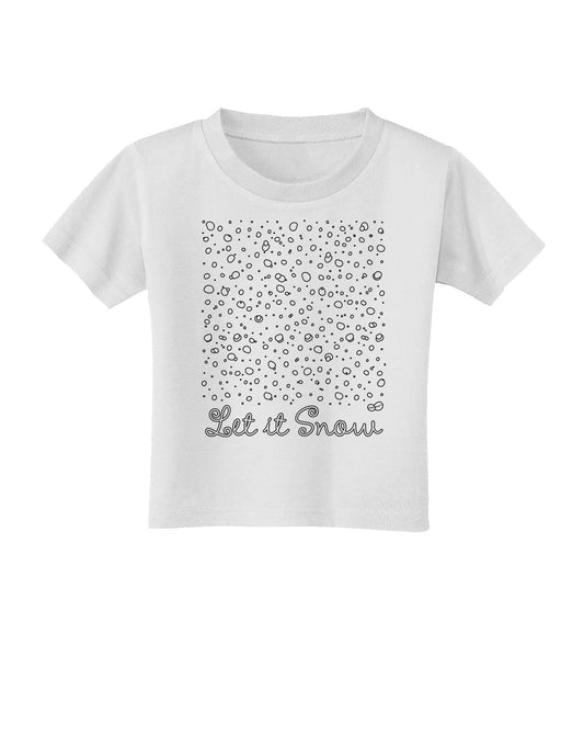 Let It Snow Falling Snowflakes - Christmas Toddler T-Shirt-Toddler T-Shirt-TooLoud-White-2T-Davson Sales