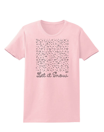 Let It Snow Falling Snowflakes - Christmas Womens T-Shirt-Womens T-Shirt-TooLoud-PalePink-X-Small-Davson Sales