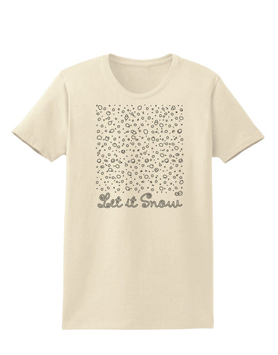 Let It Snow Falling Snowflakes - Christmas Womens T-Shirt-Womens T-Shirt-TooLoud-Natural-X-Small-Davson Sales