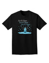 Let It Snow Happy Snowman Adult Dark T-Shirt-Mens T-Shirt-TooLoud-Black-Small-Davson Sales