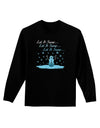 Let It Snow Happy Snowman Adult Long Sleeve Dark T-Shirt-TooLoud-Black-Small-Davson Sales