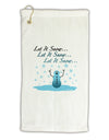 Let It Snow Happy Snowman Micro Terry Gromet Golf Towel 16 x 25 inch-Golf Towel-TooLoud-White-Davson Sales