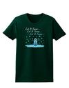 Let It Snow Happy Snowman Womens Dark T-Shirt-TooLoud-Forest-Green-Small-Davson Sales