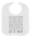 Let It Snow Text Snowflakes - Christmas Baby Bib