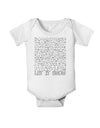 Let It Snow Text Snowflakes - Christmas Baby Romper Bodysuit-Baby Romper-TooLoud-White-06-Months-Davson Sales