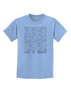 Let It Snow Text Snowflakes - Christmas Childrens T-Shirt-Childrens T-Shirt-TooLoud-Light-Blue-X-Small-Davson Sales