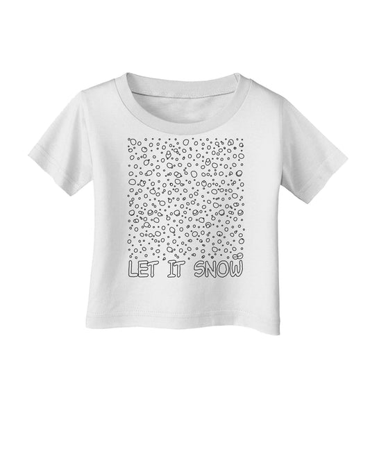 Let It Snow Text Snowflakes - Christmas Infant T-Shirt-Infant T-Shirt-TooLoud-White-06-Months-Davson Sales