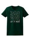 Let It Snow Text Snowflakes - Christmas Womens Dark T-Shirt-TooLoud-Forest-Green-Small-Davson Sales