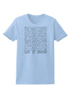 Let It Snow Text Snowflakes - Christmas Womens T-Shirt-Womens T-Shirt-TooLoud-Light-Blue-X-Small-Davson Sales