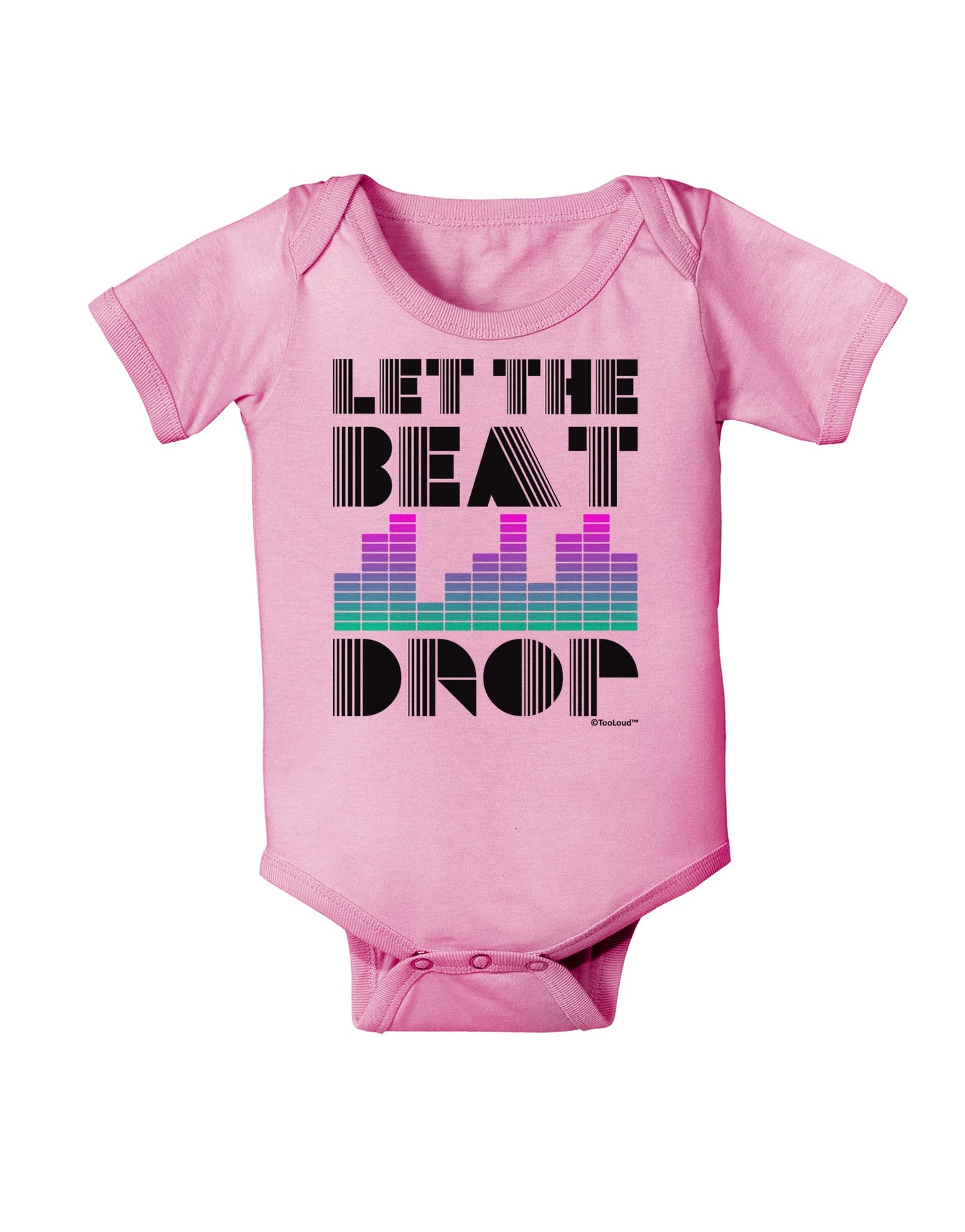 Let the Beat Drop Design Baby Romper Bodysuit by TooLoud-Baby Romper-TooLoud-Light-Pink-06-Months-Davson Sales