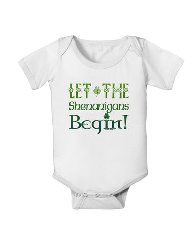 Let the Shenanigans Begin Baby Romper Bodysuit-Baby Romper-TooLoud-White-06-Months-Davson Sales