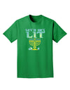 Let's Get Lit Menorah Adult Dark T-Shirt-Mens T-Shirt-TooLoud-Kelly-Green-Small-Davson Sales