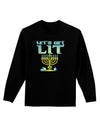 Let's Get Lit Menorah Adult Long Sleeve Dark T-Shirt-TooLoud-Black-Small-Davson Sales