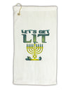 Let's Get Lit Menorah Micro Terry Gromet Golf Towel 16 x 25 inch-Golf Towel-TooLoud-White-Davson Sales