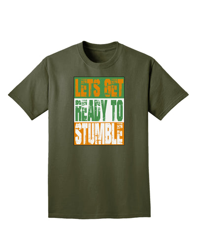 Lets Get Ready To Stumble Adult Dark T-Shirt by TooLoud-Mens T-Shirt-TooLoud-Military-Green-Small-Davson Sales