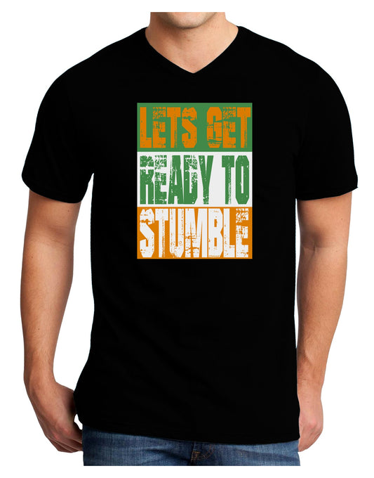 Lets Get Ready To Stumble Adult Dark V-Neck T-Shirt by TooLoud-TooLoud-Black-Small-Davson Sales